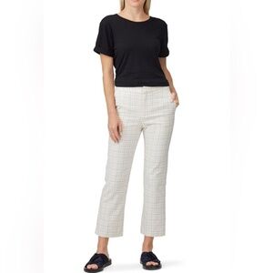 Joie Dicra High Rise Checked Cropped Pants